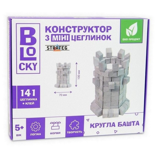 Конструктор з міні-цеглинок BLOCKY Кругла башта Strateg