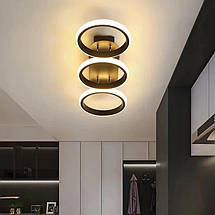 Світильник світлодіодний стельовий Plafon Modern Chandelier 30W  круглий чорний, фото 3