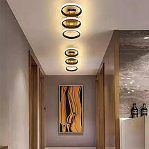 Світильник світлодіодний стельовий Plafon Modern Chandelier 30W  круглий чорний, фото 6