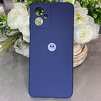 Силіконовий чохол SOFT Silicone Case для Motorola Moto G14 Мікрофібра, Soft touch. Синій