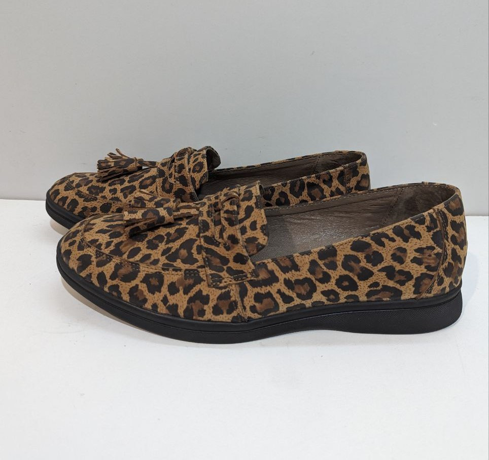 STTOPA Розміри 36-43. Туфлі лофери великих розмірів шкіряні. 178-3643-1 Лепардові, фото 1