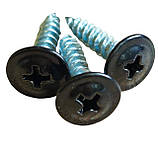 Саморіз з пресшайбою з буром 4,2*19 RAL9005 (упаковка 500 шт), фото 2