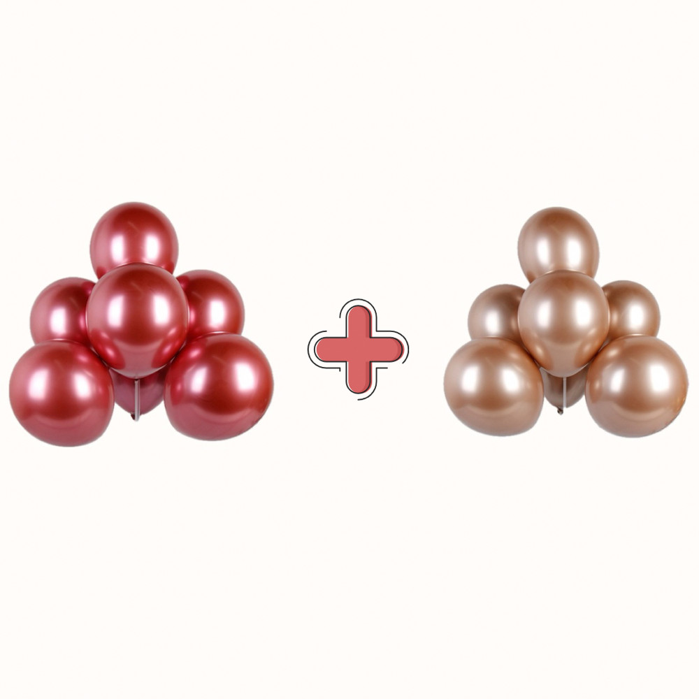 Латексні повітряні кулі 12 дюймів хром 1+1 два нових кольори!, фото 1