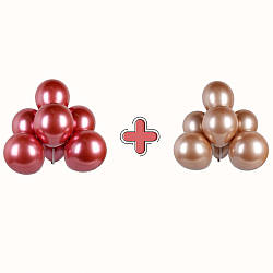 Латексні повітряні кулі 12 дюймів хром 1+1 два нових кольори!