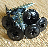 Саморіз з пресшайбою з буром 4,2*19 RAL9005 (упаковка 500 шт), фото 6