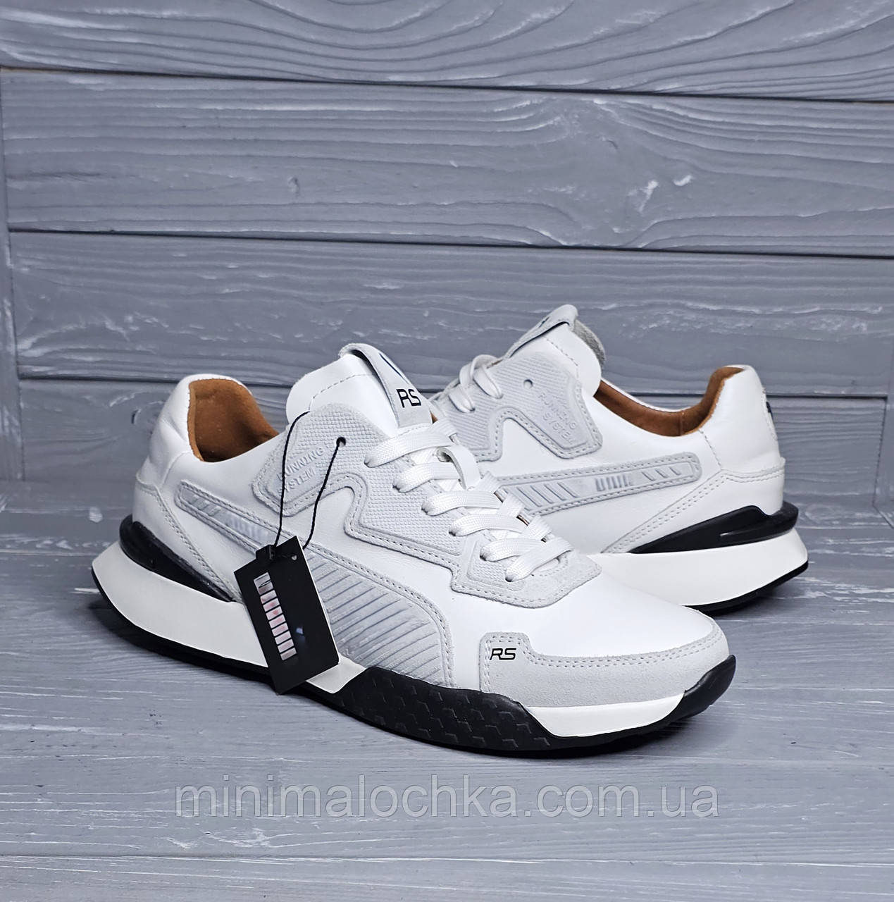 Натуральная кожа!!! Мужские белые кожаные кроссовки весна осень!!! 40 ...