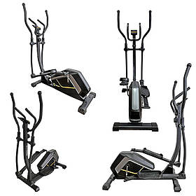 Орбітрек для домашнього фітнесу Besport BS-611 RANGER магнітний чорно-жовтий. Еліптичний тренажер