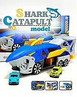 Набір з транспортом P932-A трейлер розміром 33см, на запуску, машина 2шт, в коробці, 36-19,5-8,5см, фото 5