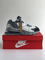 Чоловічі кросівки Nike Travis Scott Air Max 270 React Gray Найк аїр макс 270 Сірі підошва Аїр, фото 3