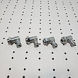 Штуцер  вугловий  під дозатор з контргайкою та виходом під 20*1.5 ключ 24 гайку, фото 4