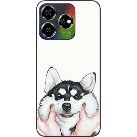 Бампер силіконовий Case для ZTE Nubia V60 з малюнком Хаскі