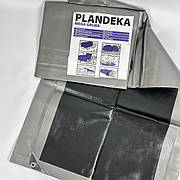 Тент Plandeka Mega Gruba Сіро-Чорний 260 г/м2