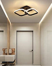 Cвітильник cвітлодіодний стельовий Plafon Modern Chandelier 28W квадратний чорний, фото 3