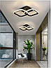 Cвітильник cвітлодіодний стельовий Plafon Modern Chandelier 28W квадратний чорний, фото 11