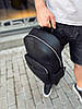 Чоловічий міський шкіряний рюкзак чорний Tiding Bag 60320, фото 8