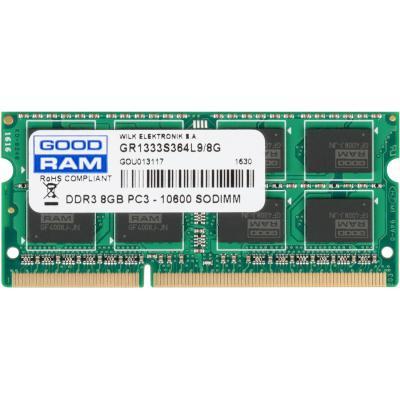 Модуль пам'яті для ноутбука SoDIMM DDR3 8GB 1333 MHz Goodram (GR1333S364L9/8G), фото 1