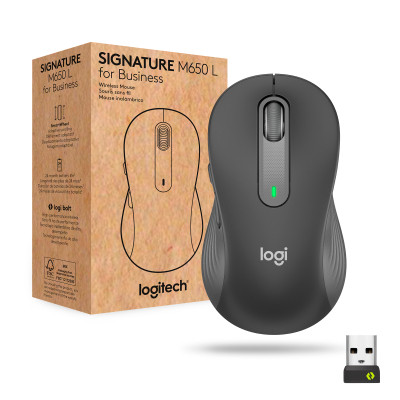 Мишка Logitech Signature M650 L Wireless Mouse for Business Graphite (910-006348), фото 1