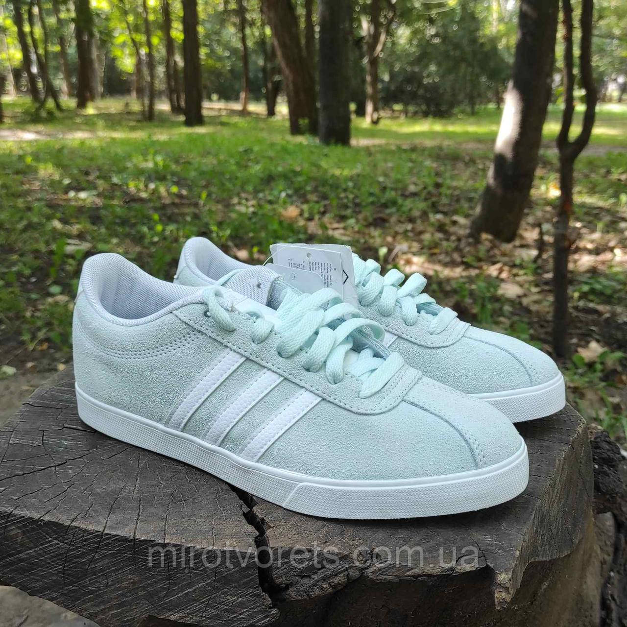 Кросівки/кеди жіночі Adidas vl court 38р. шкіра, оригінал, ментолові