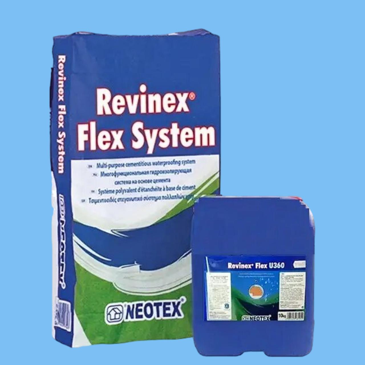 Двокомпонентна еластична гідроізоляційна система Neotex Revinex Flex U360 A+B 35KG
