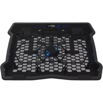 Підставка до ноутбука Canyon NS02, 10-15.6 laptop, single fan with 2x2.0 USB hub (CNE-HNS02), фото 1