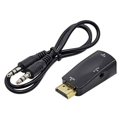 Перехідник ST-Lab HDMI male (PC/laptop) - VGA F(Monitor) (U-991 black), фото 1