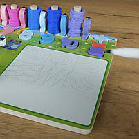 Логічна дерев’яна дошка Диво-логіка WToys магнітна риболовля пальчиковий лабіринт дошка для малювання 45*1*22см (47699), фото 2
