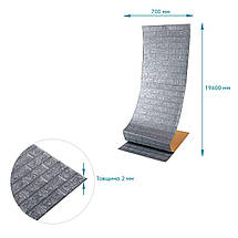 R017-2-20 Панель стінова у рулоні 3D 700мм*19,6м*2мм срібло (D) SW-00002278, фото 5
