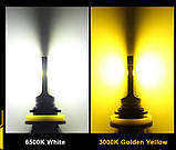 Міні LED ЛАМПА двокольорова H8 H11 H9 OPRAH світлодіодні протитуманні фари Вузький діод Правильний промінь світла 1шт, фото 4