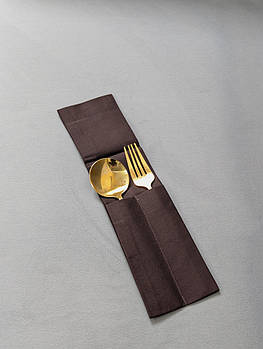 Куверт чохол для столових приборів К3 Саржа Коричневий