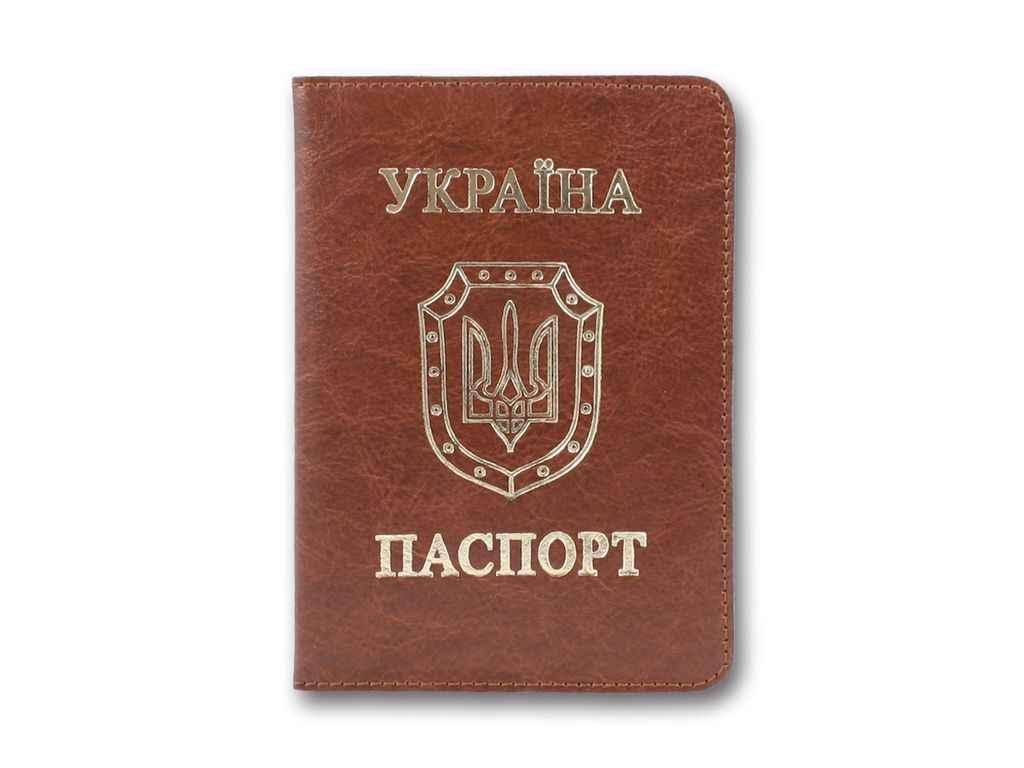 Обкладинка для паспорту ОВ-8 Sarif червоно-коричневий ф.100х135 Кр.уг. ТМ БРІСК, фото 1