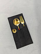 Куверт чохол для столових приборів К2 Канвас Чорний, фото 5