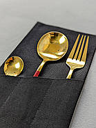 Куверт чохол для столових приборів К2 Канвас Чорний, фото 2