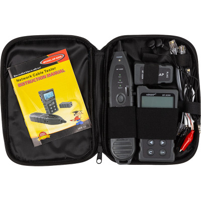 Тестер кабельний HiSmart RJ-45, RJ-12, RJ-11 + PoE + with tone generator (NF-8209), фото 1
