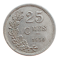 Люксембург 25 сантимів, 1938