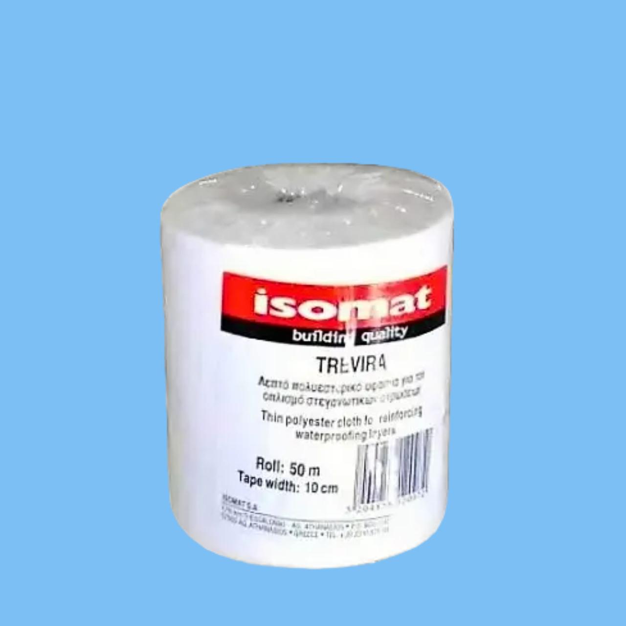 Стрічка армуюча поліефірна тканина гідроізоляційна для стиків бинт будівельний Ізомат 30 гр м кв 10 см