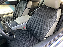 Накидка на сидіння автомобіля Volkswagen VW з Екошкіри 1 передня Чорна Чохол на сидіння Volkswagen Преміум+