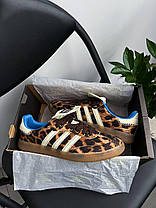 Жіночі кросівки Adidas Samba Wales Bonner Pony Leopard Адідас Самба леопард коричневі демісезон, фото 5