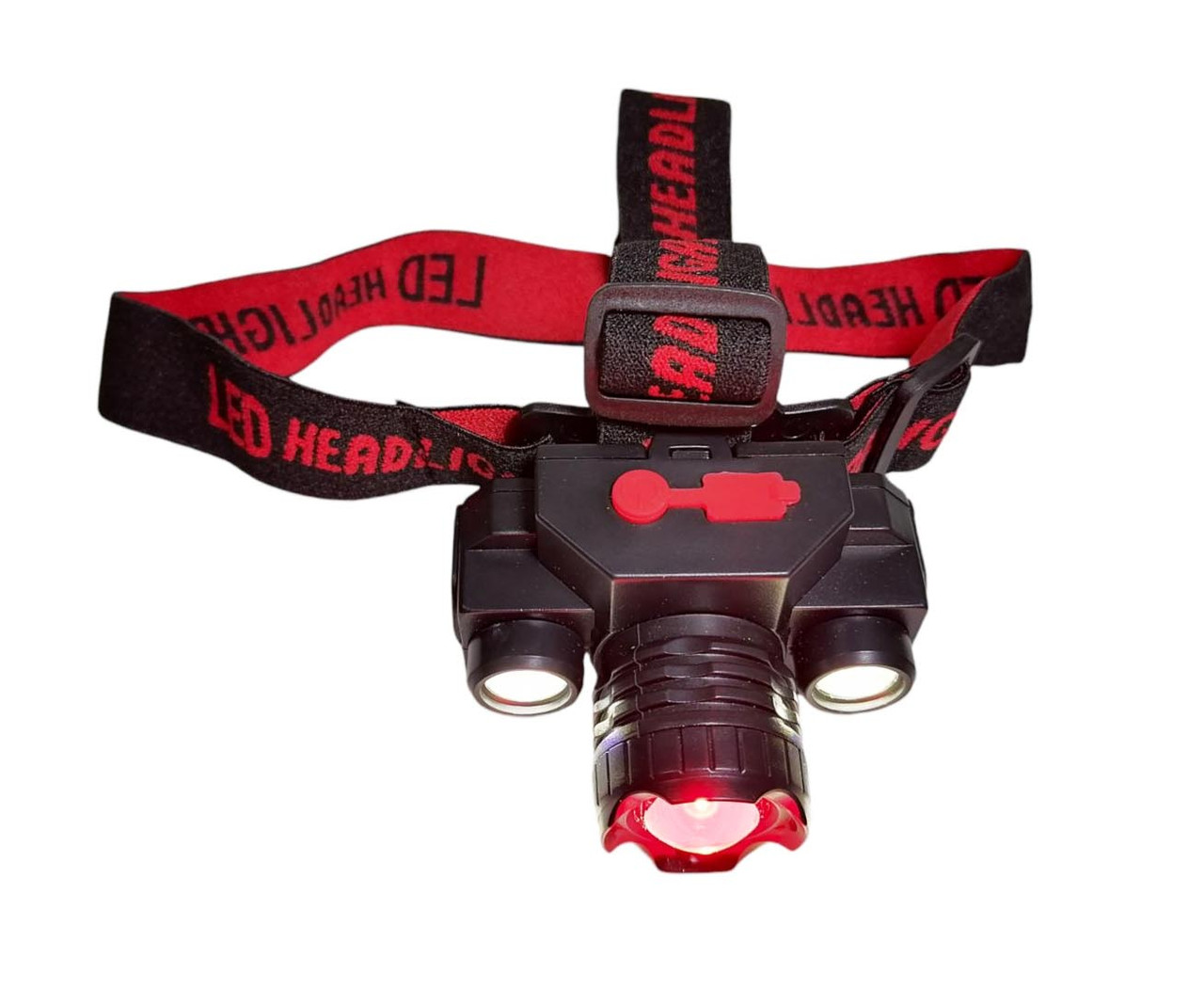 Налобний акумуляторний ліхтарик BL 1805 RED 18650 usb charge