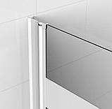 Скляна штора на ванну Insana Silva 110х140 поворотна огорожа для ванни з малюнком, фото 3