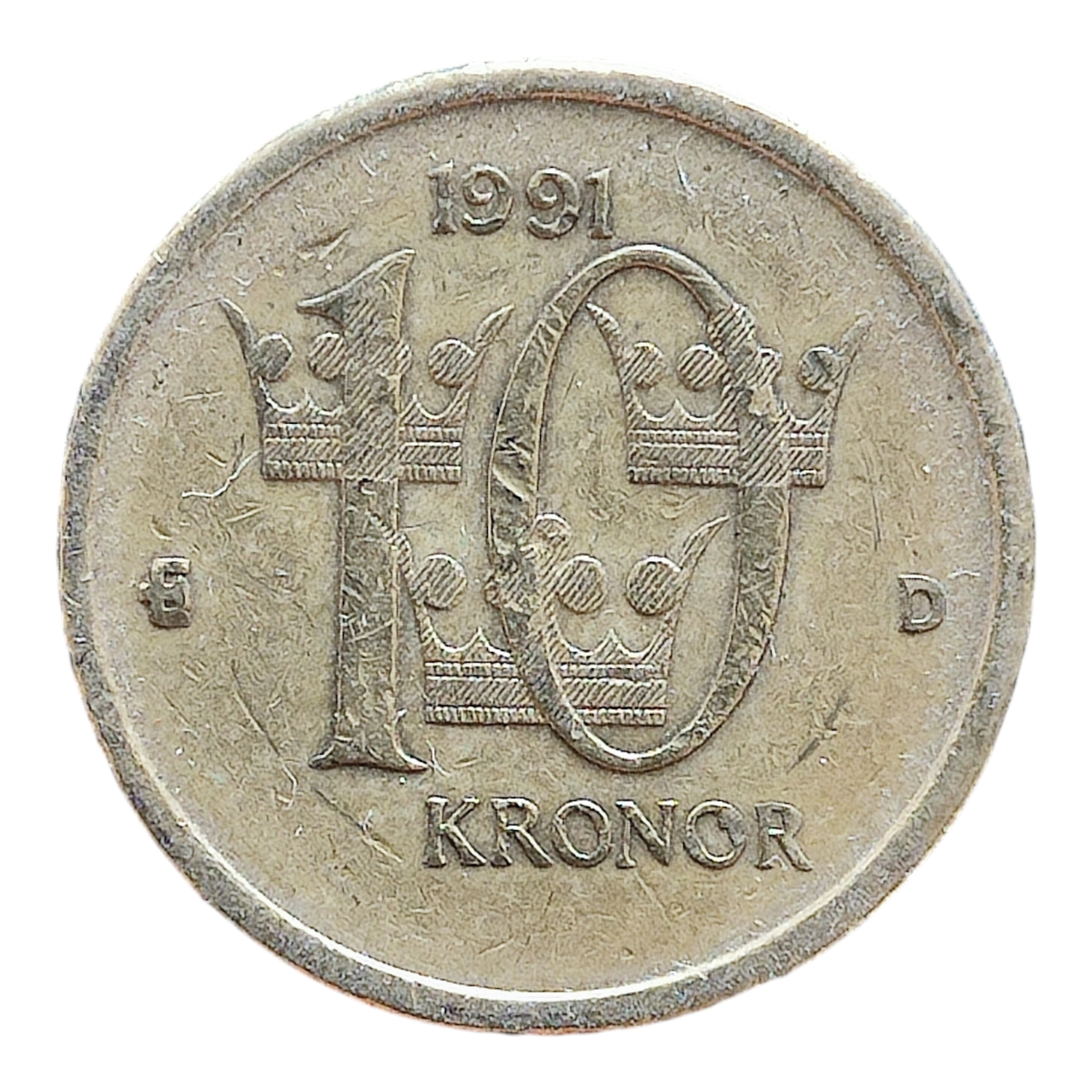 Швеція 10 крон, 1991