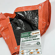 Тент із кільцями із щільністю 120гр/м2 (Чорно-Помаранчевий)