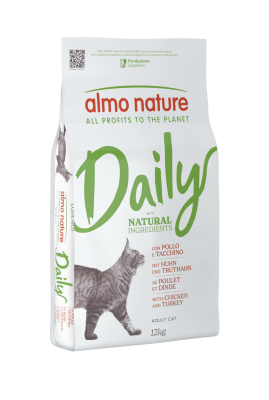 Сухий корм для котів Almo Nature (Альмо Натюр) Daily Cat з куркою та індичкою 12 кг