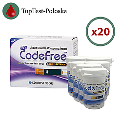 Тест-смужки SD CodeFree 1000 шт. у 40 флаконах по 25 шт. в пакованні