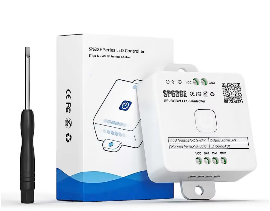 Smart RGBW Bluetooth контролер LEDTech SP639e DC 5-24V. Для RGBW адресної стрічки