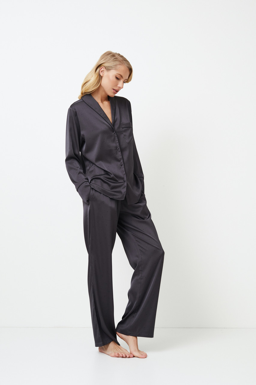 Шовкова піжама сорочка та штани Aruelle Agatha pajama long