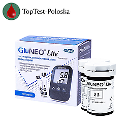 Тест смужки GluNeo Lite 50 шт. у 2 флаконах по 25 шт. у пакованні