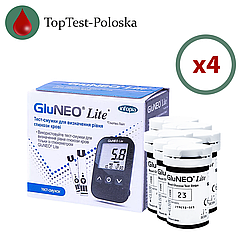 Тест смужки Глю Нео Лайт (GluNeo Lite) 200 шт. у 8 флаконах по 25 шт. в пакованні