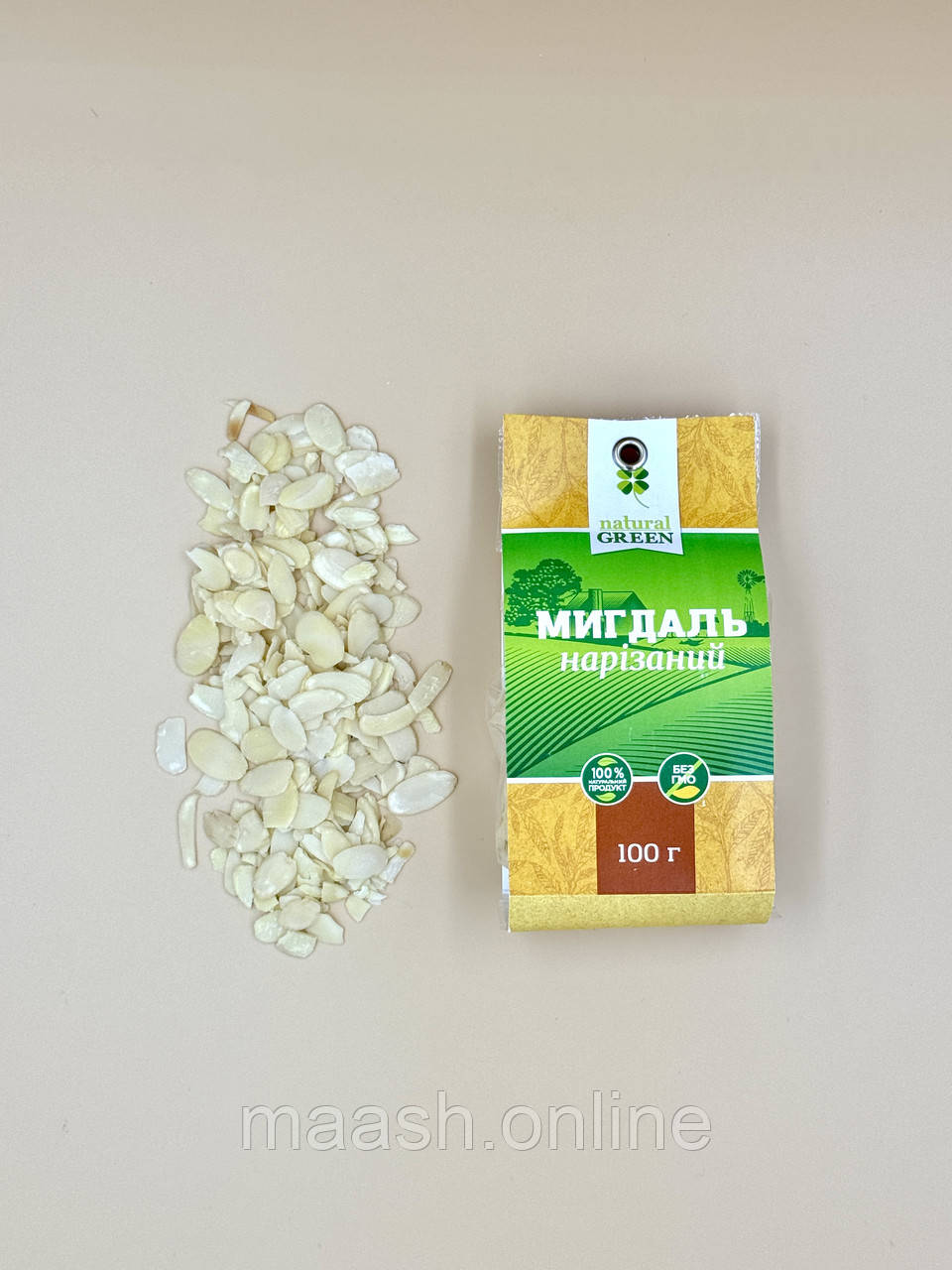 Мигдалеві пластівці Natural Green, 100 г
