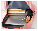 (немає кулона) Рюкзак дівчина 4в1 нейлонова тканина нові сумки для дівчаток Еко сумка міський стильний гурт, фото 10