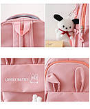 (немає кулона) Рюкзак дівчина 4в1 нейлонова тканина нові сумки для дівчаток Еко сумка міський стильний гурт, фото 7